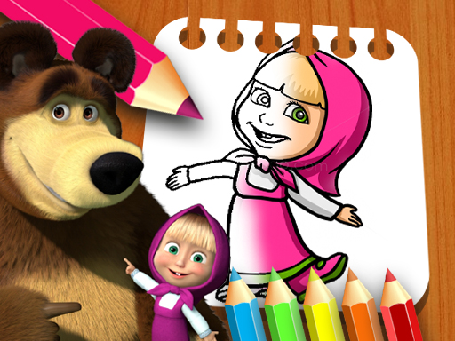 Masha & the Bear Coloring Book