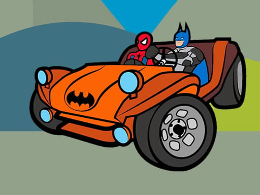 Superhero Cars Coloring Book