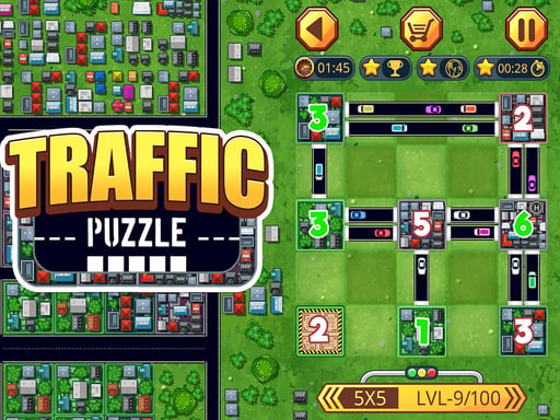 Traffic puzzle game Linky