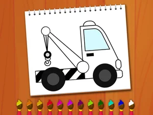 Coloring Book: Excavator Trucks