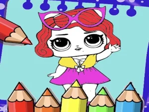 Coloring Dolls Book