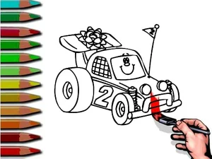 BTS Racing Car Coloring